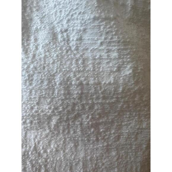 DIANE von FURSTENBERG DVF Gavyn Vest Cotton White Textured SingleButton Size 12 - Picture 4 of 10